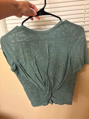 lululemon athletica Sage Green Twist-Back Crop Top